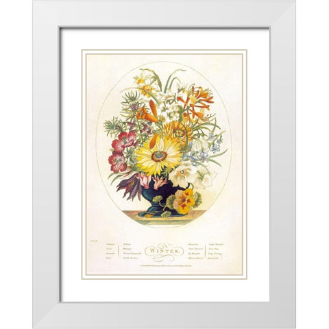 Winter White Modern Wood Framed Art Print with Double Matting by Obrien, Charles
