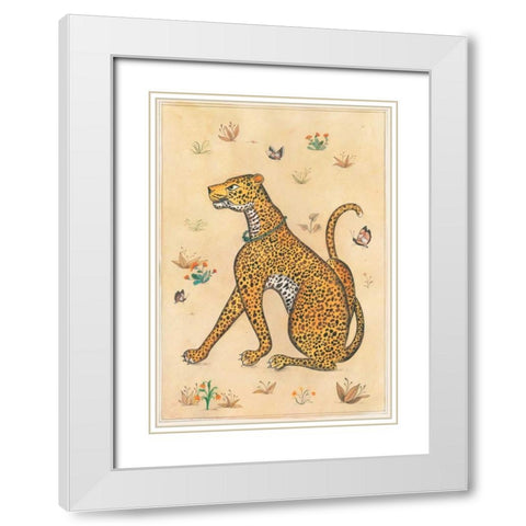 Leopard-Indian Animals White Modern Wood Framed Art Print with Double Matting by Gynn, Fran