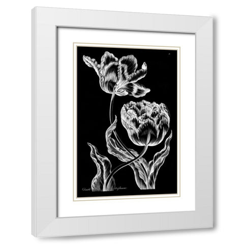 Double Oriflamme White Modern Wood Framed Art Print with Double Matting by Hill, John