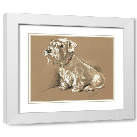 Terrier, Bundle White Modern Wood Framed Art Print with Double Matting by Dawson, Lucy