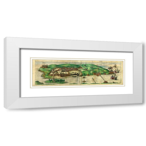 City Views - Goa White Modern Wood Framed Art Print with Double Matting by Braun and  Hogenburg