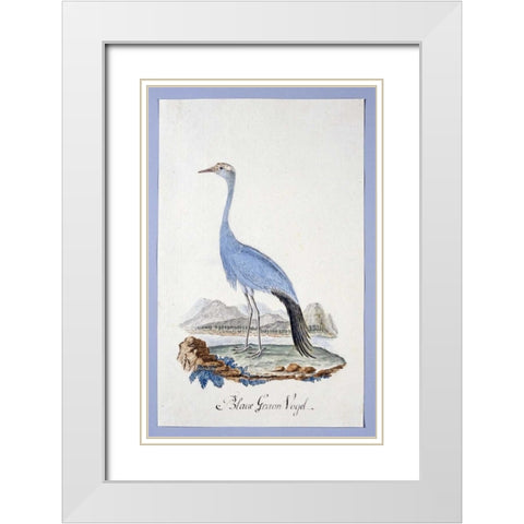 Blue Bird White Modern Wood Framed Art Print with Double Matting by Gordon, Robert J.