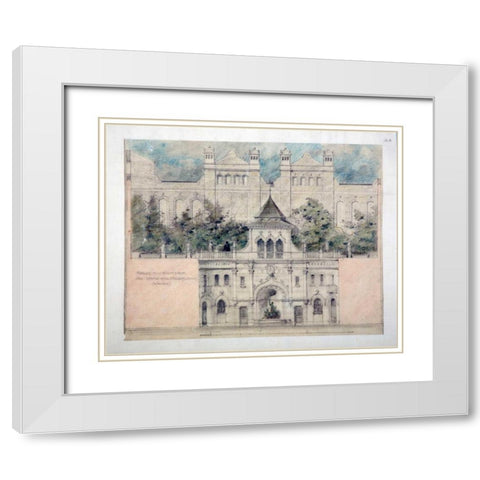 Skyddsmur Garden, Stockholm White Modern Wood Framed Art Print with Double Matting by Anon, c1900