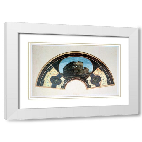 The Colosseum White Modern Wood Framed Art Print with Double Matting by Bigatti, Tommaso