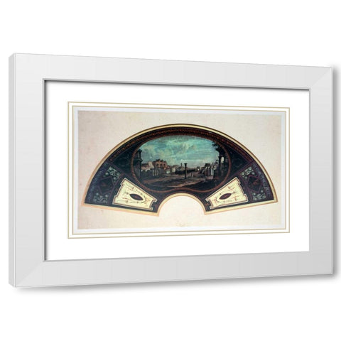 The Roman Forum White Modern Wood Framed Art Print with Double Matting by Bigatti, Tommaso