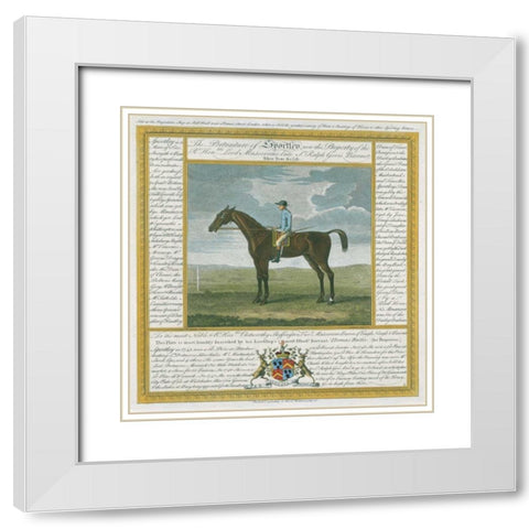 Portrait and Pedigree, Sportley White Modern Wood Framed Art Print with Double Matting by Spencer, Thomas