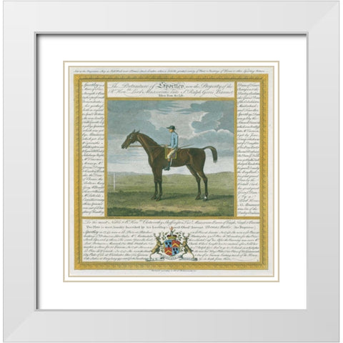 Portrait and Pedigree, Sportley White Modern Wood Framed Art Print with Double Matting by Spencer, Thomas