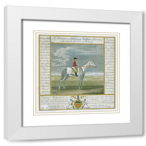 Portrait and Pedigree, Creeping Molly White Modern Wood Framed Art Print with Double Matting by Spencer, Thomas