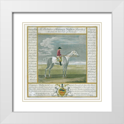 Portrait and Pedigree, Creeping Molly White Modern Wood Framed Art Print with Double Matting by Spencer, Thomas