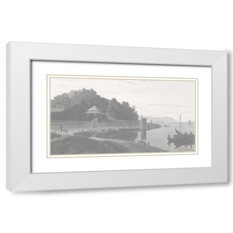 Siccra Gulley White Modern Wood Framed Art Print with Double Matting by Daniells, Thomas and Wm