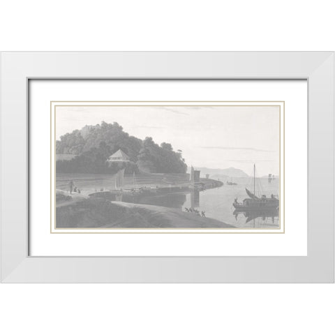 Siccra Gulley White Modern Wood Framed Art Print with Double Matting by Daniells, Thomas and Wm