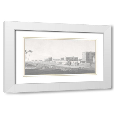 Calcutta White Modern Wood Framed Art Print with Double Matting by Daniells, Thomas and Wm