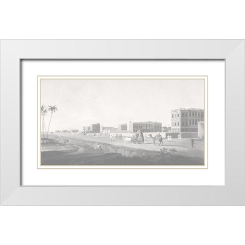 Calcutta White Modern Wood Framed Art Print with Double Matting by Daniells, Thomas and Wm
