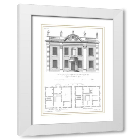 Elevation, Leyton Grange White Modern Wood Framed Art Print with Double Matting by Campbell, Colin