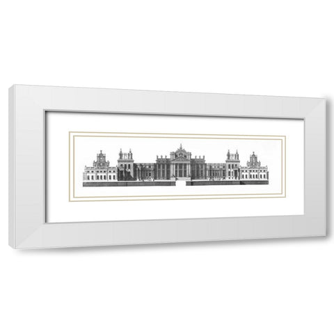 Elevation, North Front Blenheim Palace White Modern Wood Framed Art Print with Double Matting by Campbell, Colin