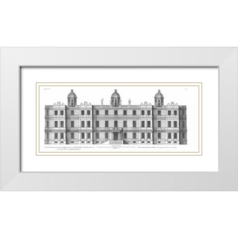 South Elevation, Longleat White Modern Wood Framed Art Print with Double Matting by Campbell, Colin