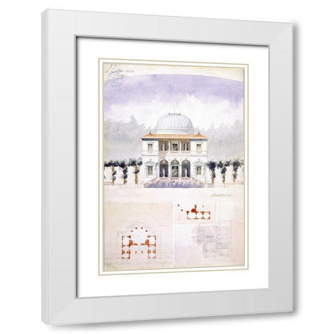 Art Conservatory White Modern Wood Framed Art Print with Double Matting by Postolle, Victor