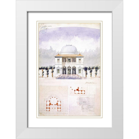 Art Conservatory White Modern Wood Framed Art Print with Double Matting by Postolle, Victor