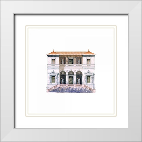 Facade Detail, Art Conservatory White Modern Wood Framed Art Print with Double Matting by Postolle, Victor