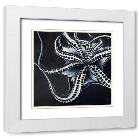 OCTOPUS TENTACLE White Modern Wood Framed Art Print with Double Matting by Atelier B Art Studio