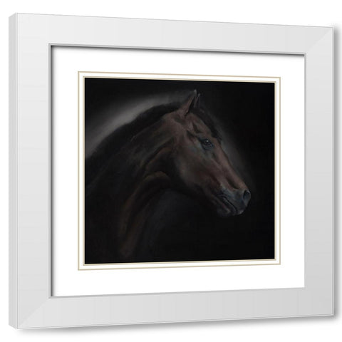 SOLITUDE White Modern Wood Framed Art Print with Double Matting by Atelier B Art Studio