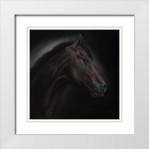 SOLITUDE White Modern Wood Framed Art Print with Double Matting by Atelier B Art Studio
