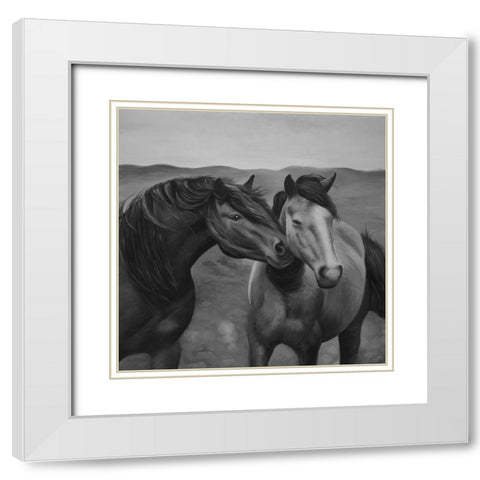 TENDERNESS White Modern Wood Framed Art Print with Double Matting by Atelier B Art Studio