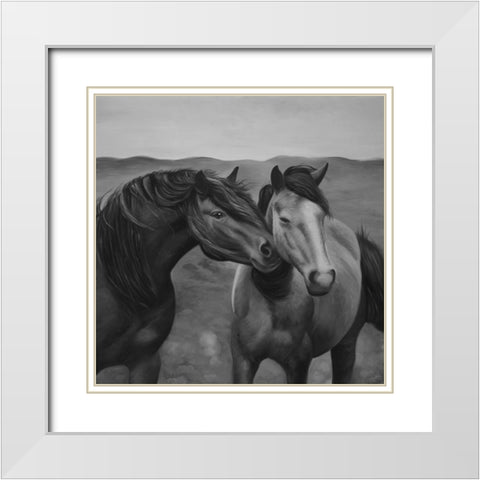 TENDERNESS White Modern Wood Framed Art Print with Double Matting by Atelier B Art Studio