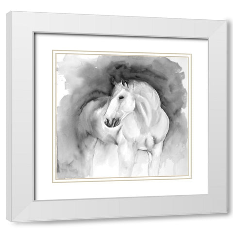 BEAUTY White Modern Wood Framed Art Print with Double Matting by Atelier B Art Studio
