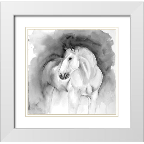 BEAUTY White Modern Wood Framed Art Print with Double Matting by Atelier B Art Studio
