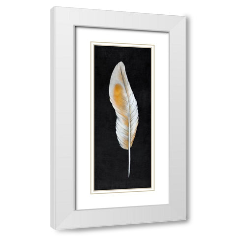 FEATHER White Modern Wood Framed Art Print with Double Matting by Atelier B Art Studio