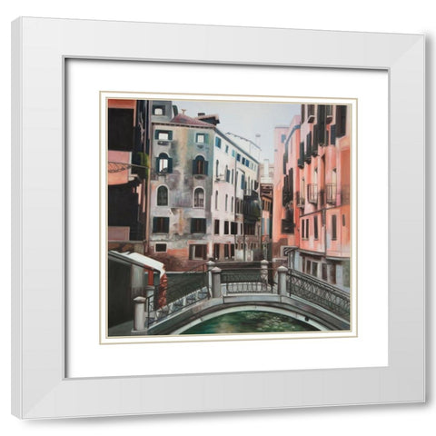 VENICE White Modern Wood Framed Art Print with Double Matting by Atelier B Art Studio
