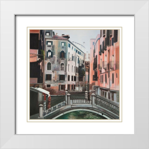 VENICE White Modern Wood Framed Art Print with Double Matting by Atelier B Art Studio