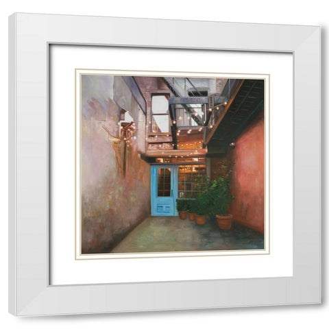 COZY LITTLE PLACE White Modern Wood Framed Art Print with Double Matting by Atelier B Art Studio