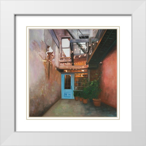 COZY LITTLE PLACE White Modern Wood Framed Art Print with Double Matting by Atelier B Art Studio