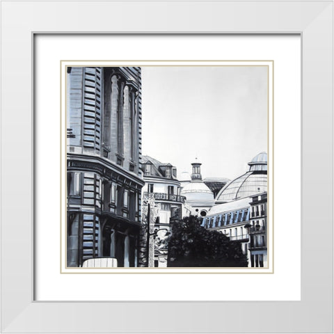 HISTORIC DOWNTOWN White Modern Wood Framed Art Print with Double Matting by Atelier B Art Studio