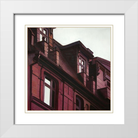 ARCHITECTURAL BUILDING White Modern Wood Framed Art Print with Double Matting by Atelier B Art Studio