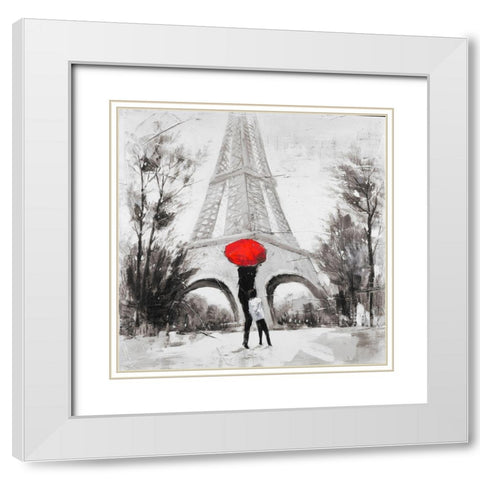 Sweet moment White Modern Wood Framed Art Print with Double Matting by Atelier B Art Studio
