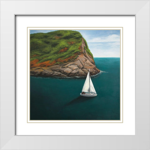 AT SEDA IN PORTO VENERE White Modern Wood Framed Art Print with Double Matting by Atelier B Art Studio