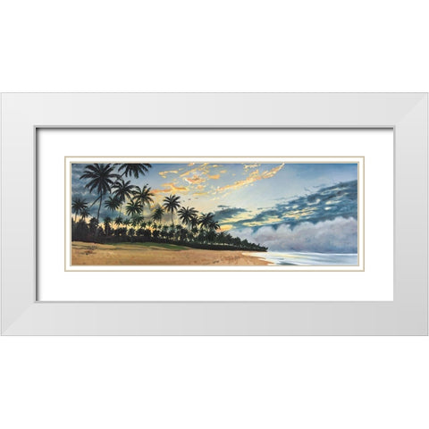 TROPICAL SUMMER MOMENTS White Modern Wood Framed Art Print with Double Matting by Atelier B Art Studio