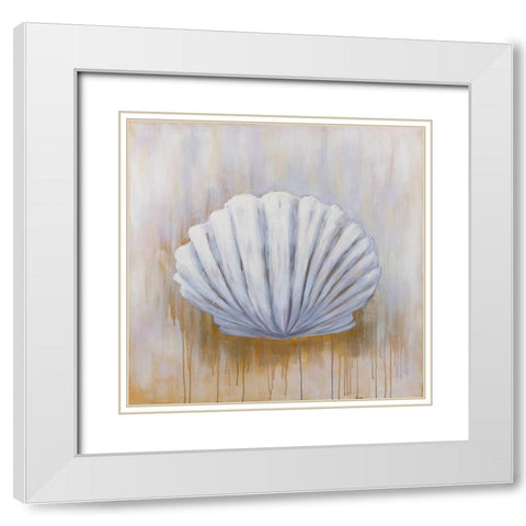 Feston Shell White Modern Wood Framed Art Print with Double Matting by Atelier B Art Studio