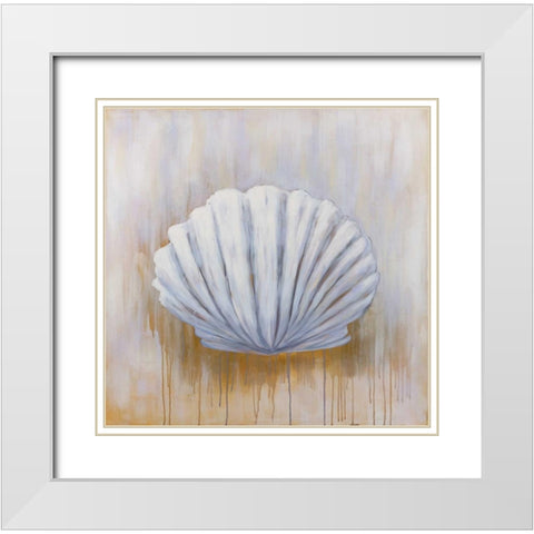 Feston Shell White Modern Wood Framed Art Print with Double Matting by Atelier B Art Studio