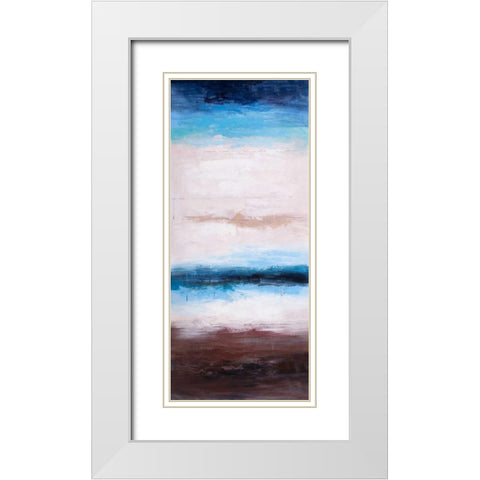 Shade of the Beach White Modern Wood Framed Art Print with Double Matting by Atelier B Art Studio