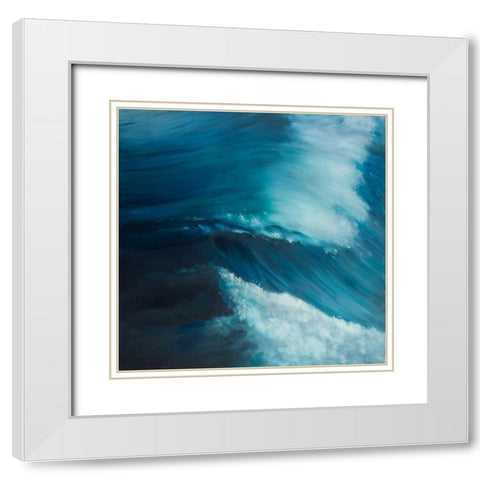 Unleashed Sea White Modern Wood Framed Art Print with Double Matting by Atelier B Art Studio