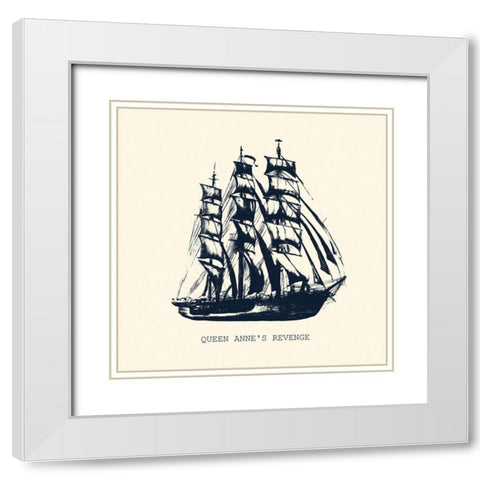 OLD BOAT White Modern Wood Framed Art Print with Double Matting by Atelier B Art Studio