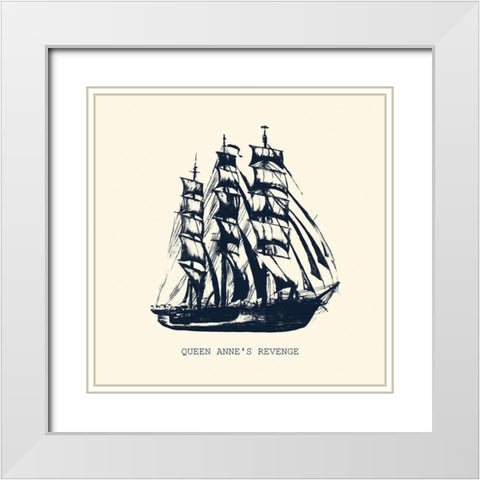 OLD BOAT White Modern Wood Framed Art Print with Double Matting by Atelier B Art Studio