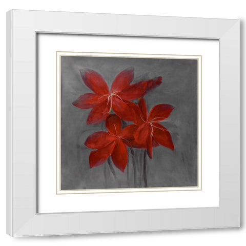 ASIATIC LILY White Modern Wood Framed Art Print with Double Matting by Atelier B Art Studio