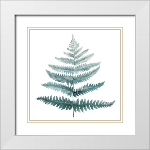 FERN White Modern Wood Framed Art Print with Double Matting by Atelier B Art Studio