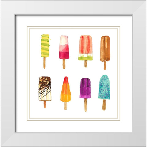 ICED LOLLIPOP White Modern Wood Framed Art Print with Double Matting by Atelier B Art Studio