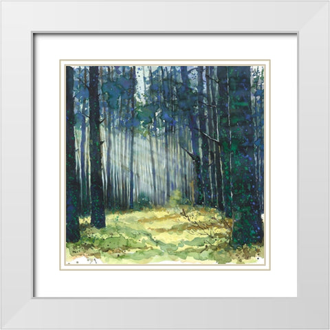 GLOW White Modern Wood Framed Art Print with Double Matting by Atelier B Art Studio